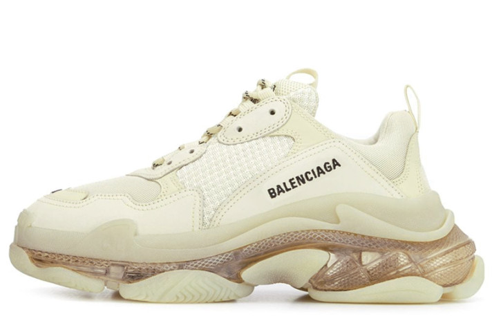 Кроссовки Balenciaga Triple S Clear Sole Beige  бежевые