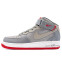 Кроссовки Мужские Nike Air Force 1 Mid Wolf Grey Bright Crimson