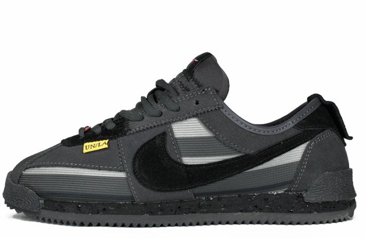 Кроссовки Nike Cortez Union Black Grey  черные