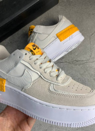 Кроссовки Nike Air Force 1 Low Shadow Vast Grey Laser Orange живое фото 3