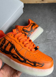 Кроссовки Nike Air Force 1 Low Orange Skeleton живое фото 3